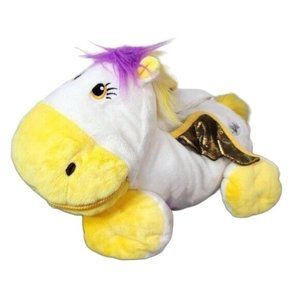 Stuffies Wonderella Pegasus Plush 21" Winged Horse Zip Pockets Sleepover
